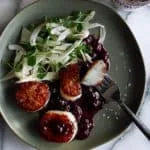 Seared Scallops with Blueberry Aigre-Doux
