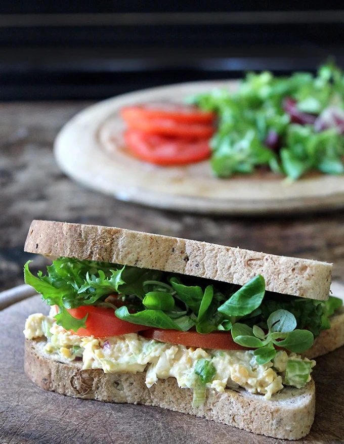 Vegan Tuna Mayo (aka tuna salad) Sandwich