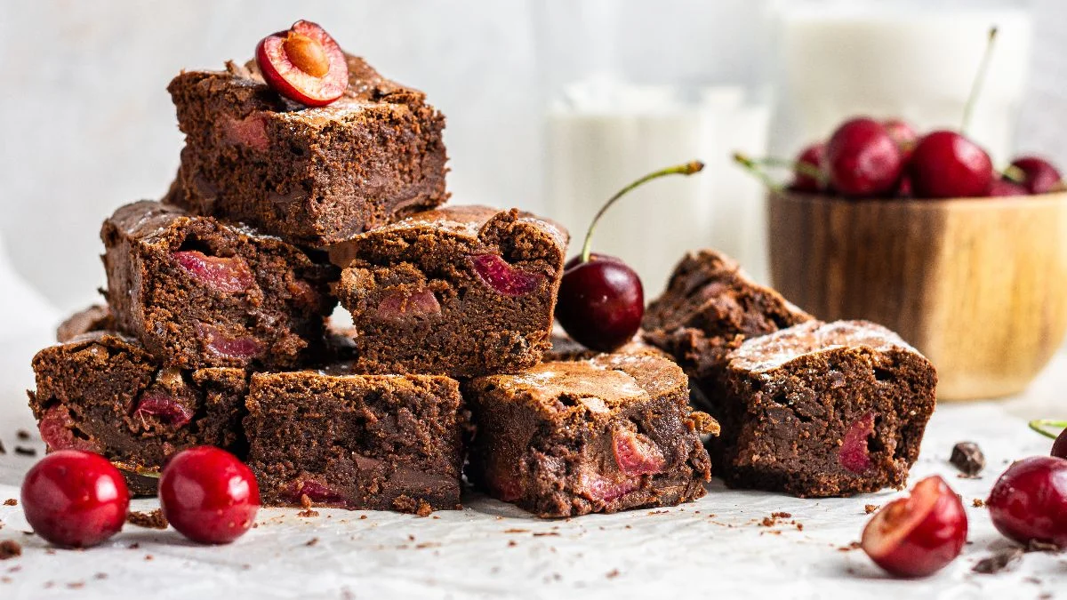 Double Chocolate Cherry Brownies