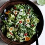 Spring Butter Lettuce Salad with Basil Yogurt Dressing