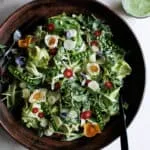 Spring Butter Lettuce Salad with Basil Yogurt Dressing