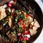 Grilled Vegetable Hummus with Herbs & Olive Oil