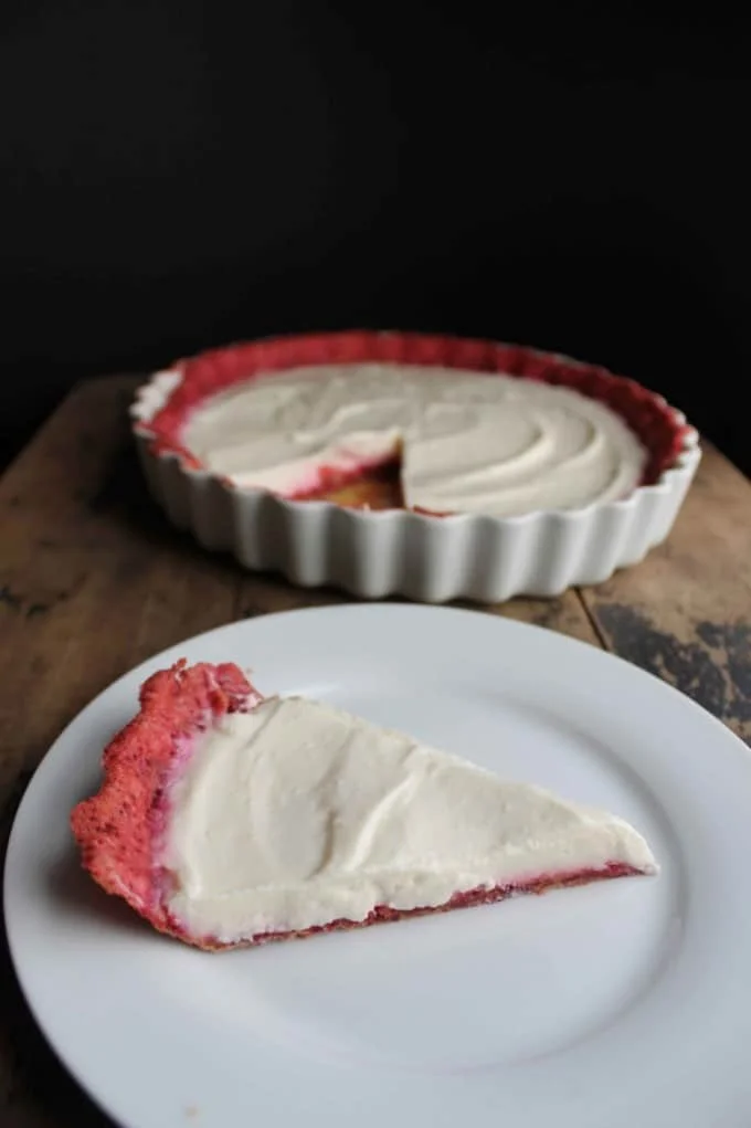 White Chocolate Pie with Beetroot Pastry