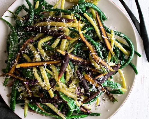 Simple Bean Salad with Parmesan Vinaigrette