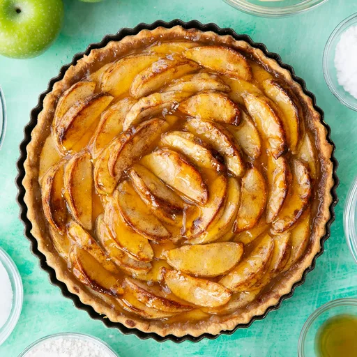 Receta de tarta de manzana y crema