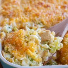 Cheesy Broccoli Rice Casserole with Tofu