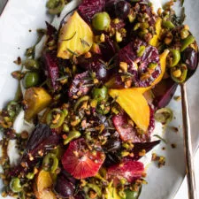 Roasted Beets with Blood Oranges & Yogurt