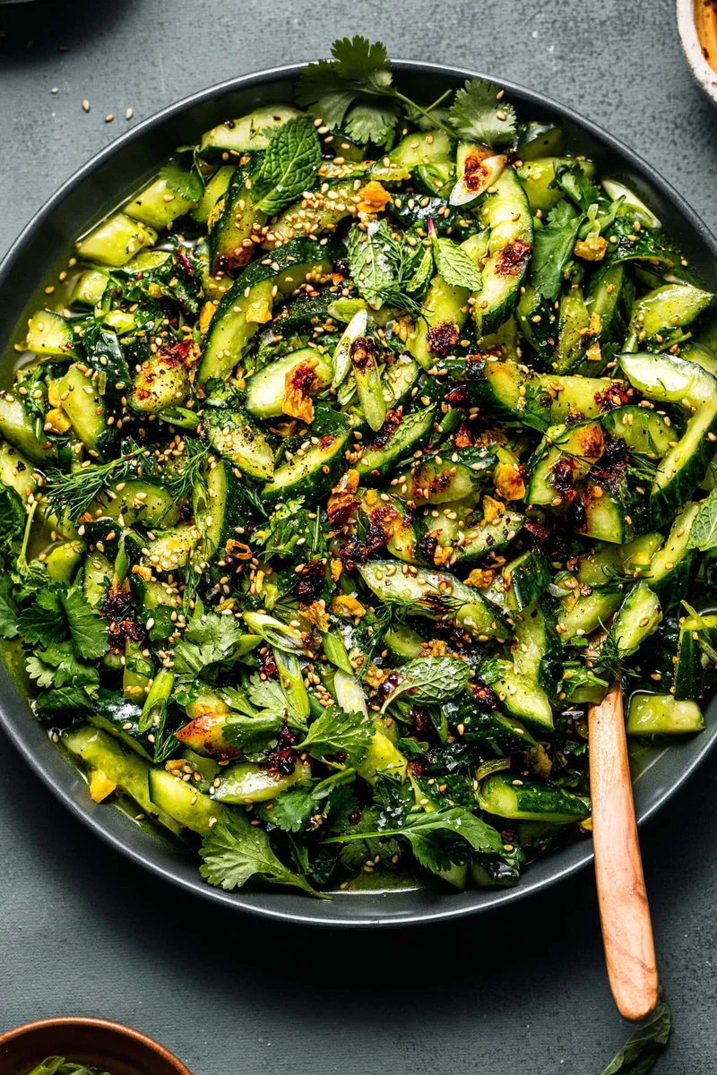 Smashed Cucumber Salad