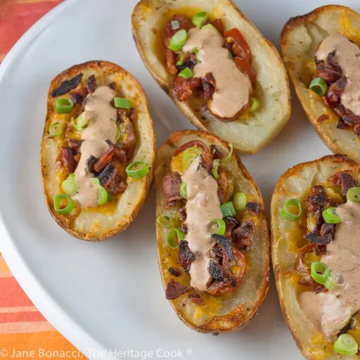 Fully Loaded Green Chile Potato Skins