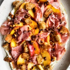 Peaches & Prosciutto with Creamy Ricotta