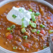 Easy Vegetarian Lentil Chili