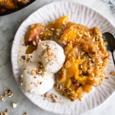 Almond Peach Crumble