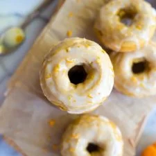 Gluten Free Pumpkin Donuts with Orange Glaze