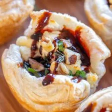 Goat Cheese Beet and Balsamic Puff Pastry Appetizers