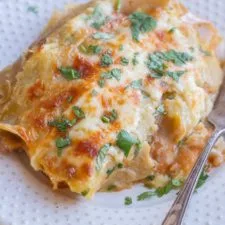 Cheesy Green Chile and Potato Enchiladas