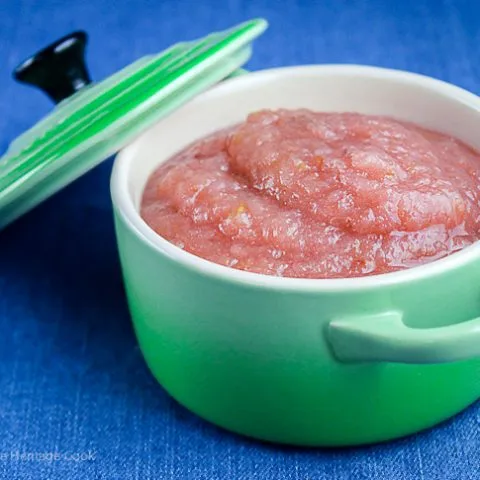 Homemade Pink Applesauce (Gluten-Free)