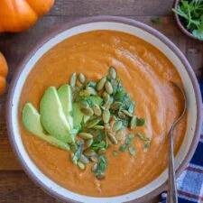 Creamy Pinto Bean Pumpkin Soup
