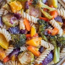Easy Roasted Vegetable Pasta with Parmesan