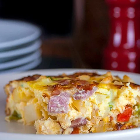 Ham and Hash Brown Frittata (Gluten Free)