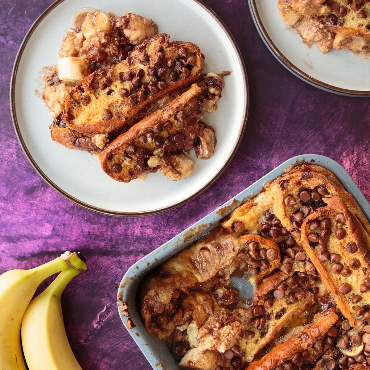 Chocolate Banana Bread Pudding Recipe
