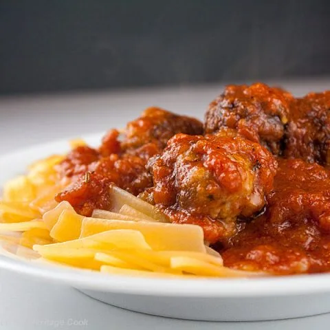 Meatloaf Meatballs and Marinara Sauce (Gluten Free)