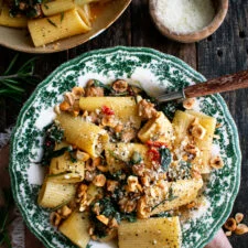Spicy Paccheri with Sausage & Greens