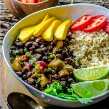 Black Beans and Rice with Plantains