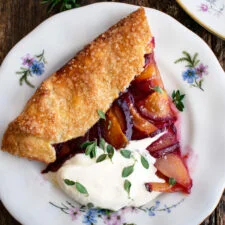 Plum Galette with Whipped Mascarpone & Thyme