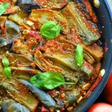 Braised Eggplant in Fresh Tomato Sauce
