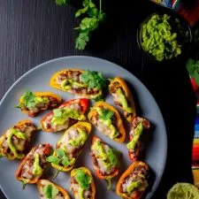 Pimientos dulces rellenos estilo Tex-Mex