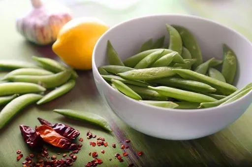 Guisantes tirabeques infusionados con beicon