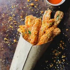 Buffalo Eggplant Fries