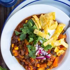 Chili Vegetariano Completo de Tres Judías
