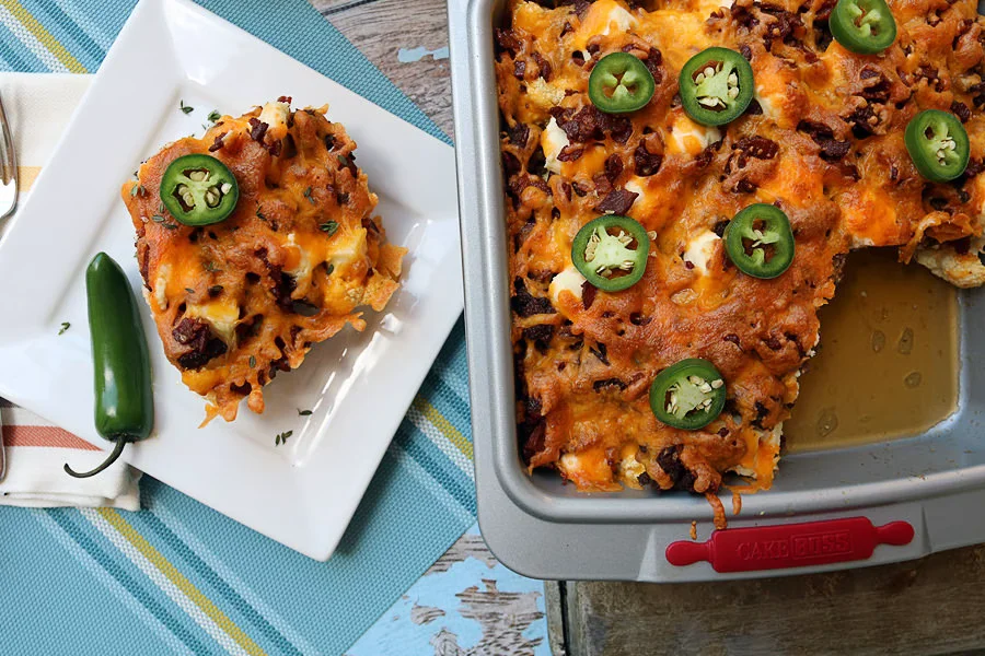 Cauliflower Cheddar Bacon Casserole