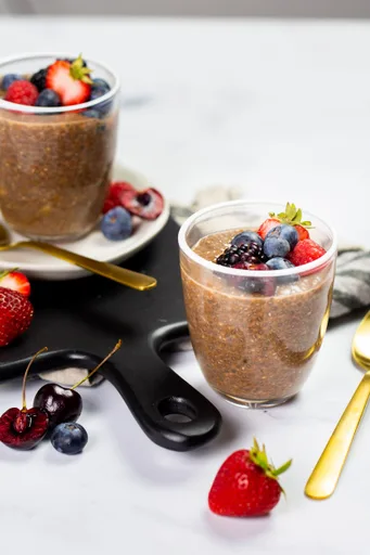 Pudin de chia y chocolate