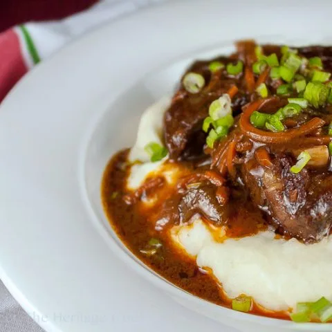 Slowly Braised Beef Short Ribs with Red Wine (Gluten Free)