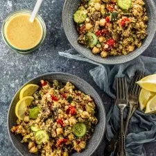 Mediterranean Quinoa Salad with Roasted Vegetables