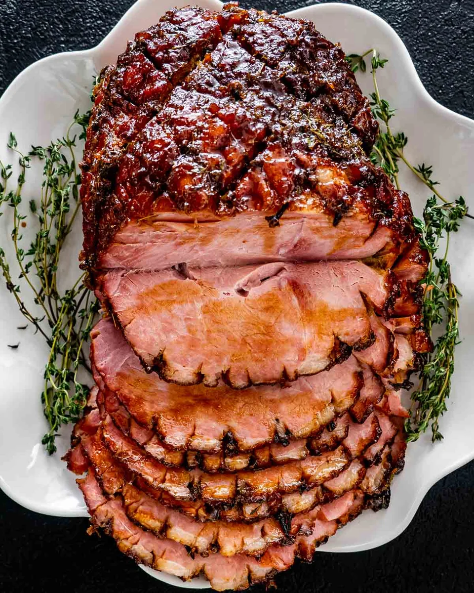 Bourbon Glazed Baked Ham