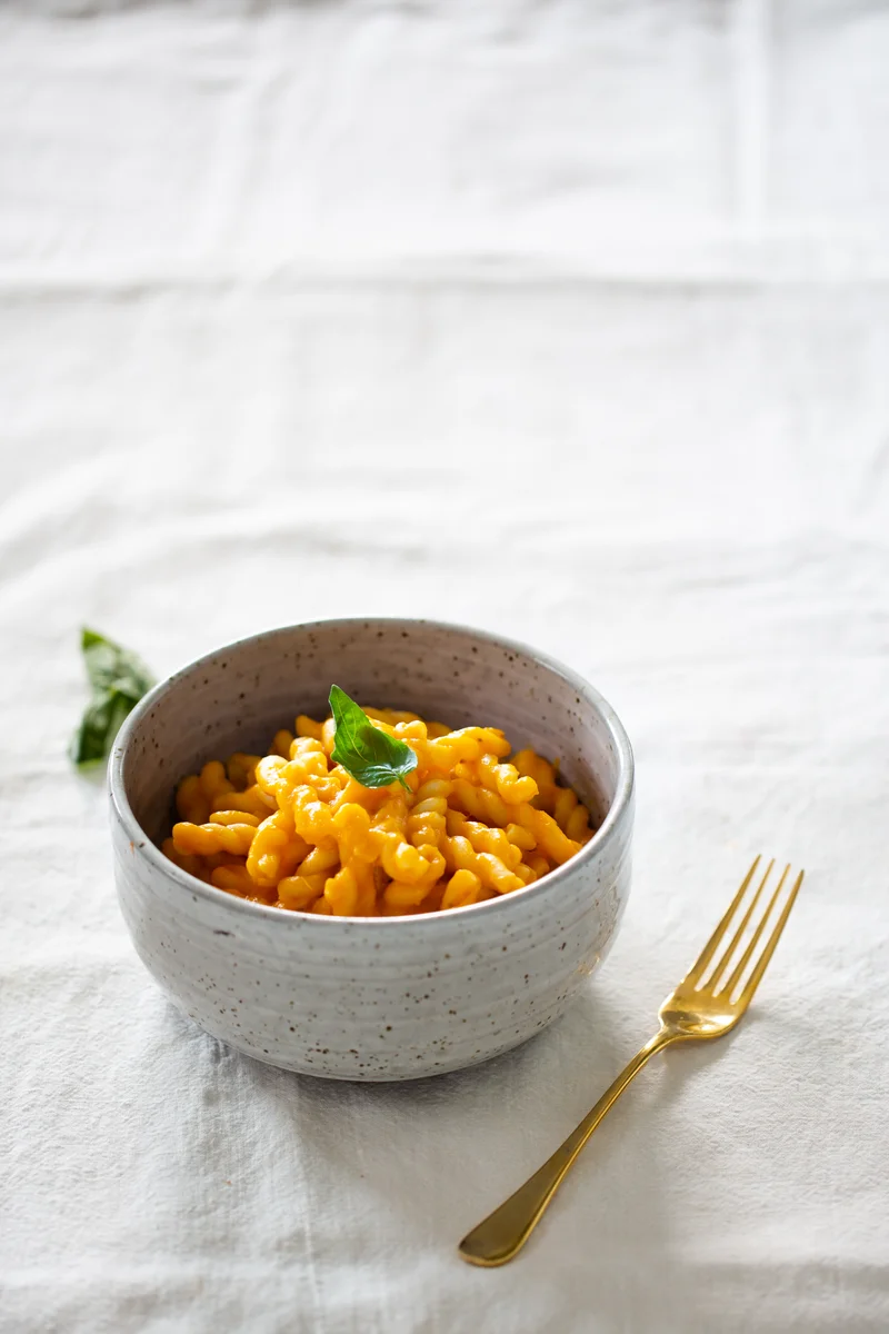Pasta con Salsa de Tomate y Butternut Squash