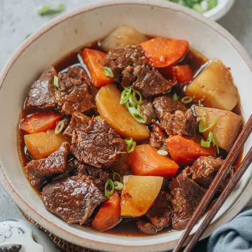 Estofado de ternera a la china con patatas