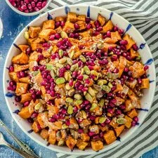 Roasted Sweet Potatoes with Tahini and Silan