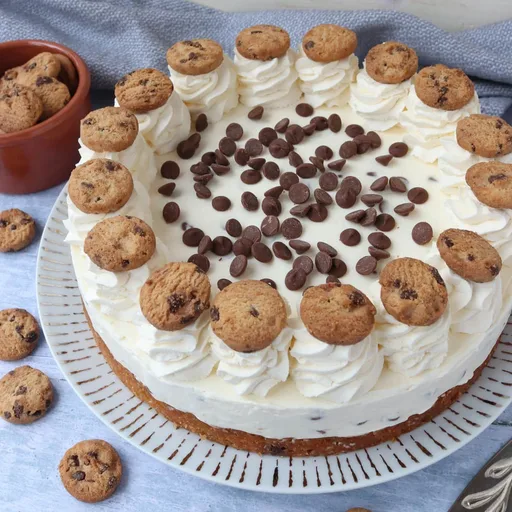 Tarta de queso con galletas de chocolate
