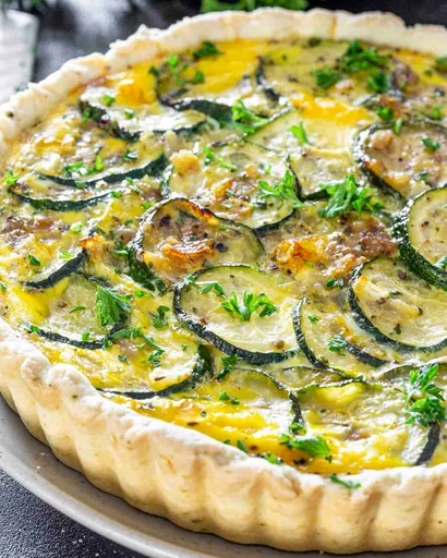 Quiche cremosa de calabacín