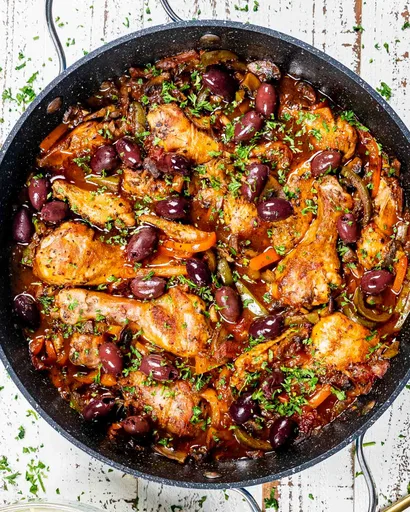 Pollo a la cazadora