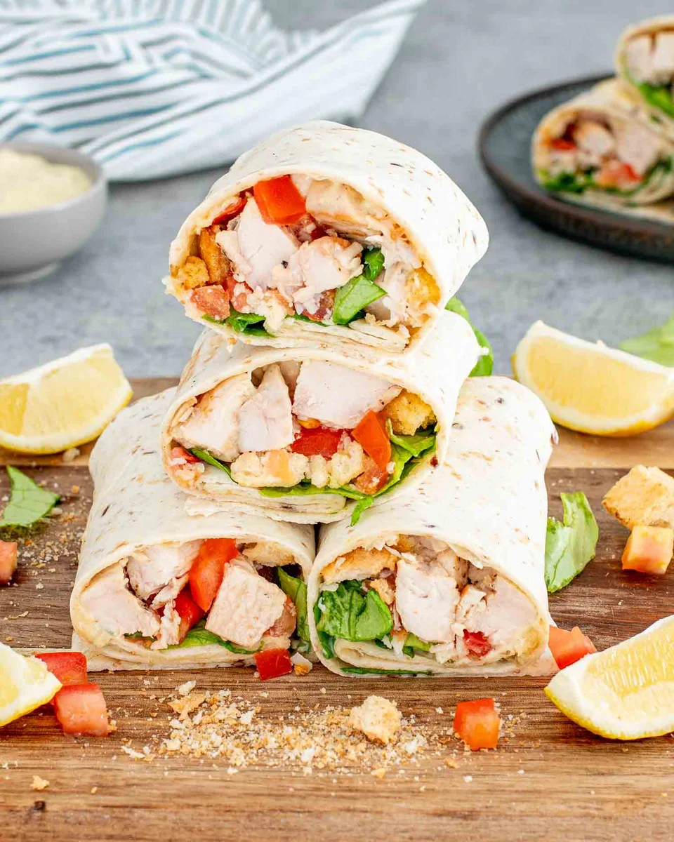 Chicken Caesar Wraps