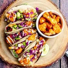 Vegan Buffalo Cauliflower Tacos