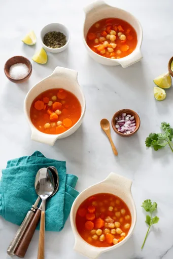 Sopa de garbanzo y zanahoria