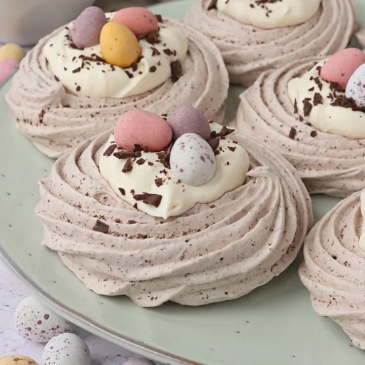 Chocolate Meringue Easter Nests
