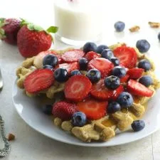 Vegan Maple Pecan Waffles