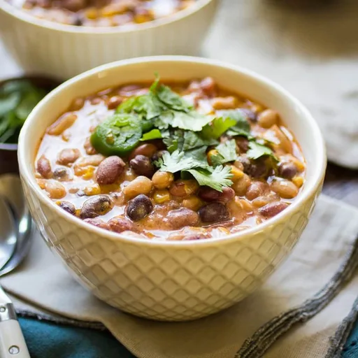 Receta de chile vegetariano en olla de cocción lenta